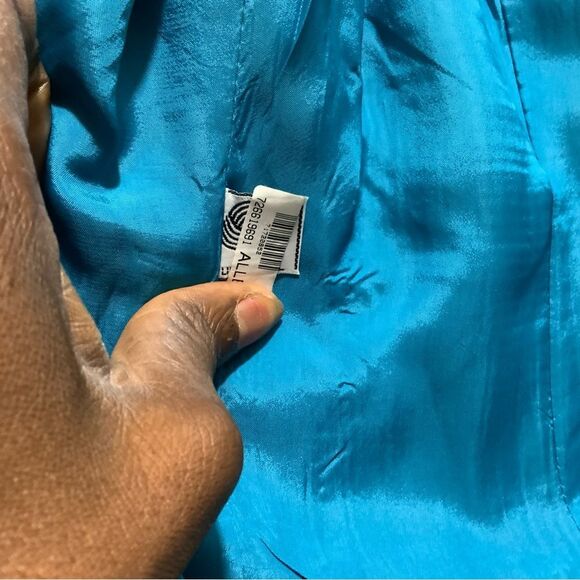 Christian Dior Skirt Suit 2 Piece Blue Wool Women’s Sz 6 USA - Picture 6 of 10